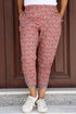Cambric Cotton Cropped Printed Pant